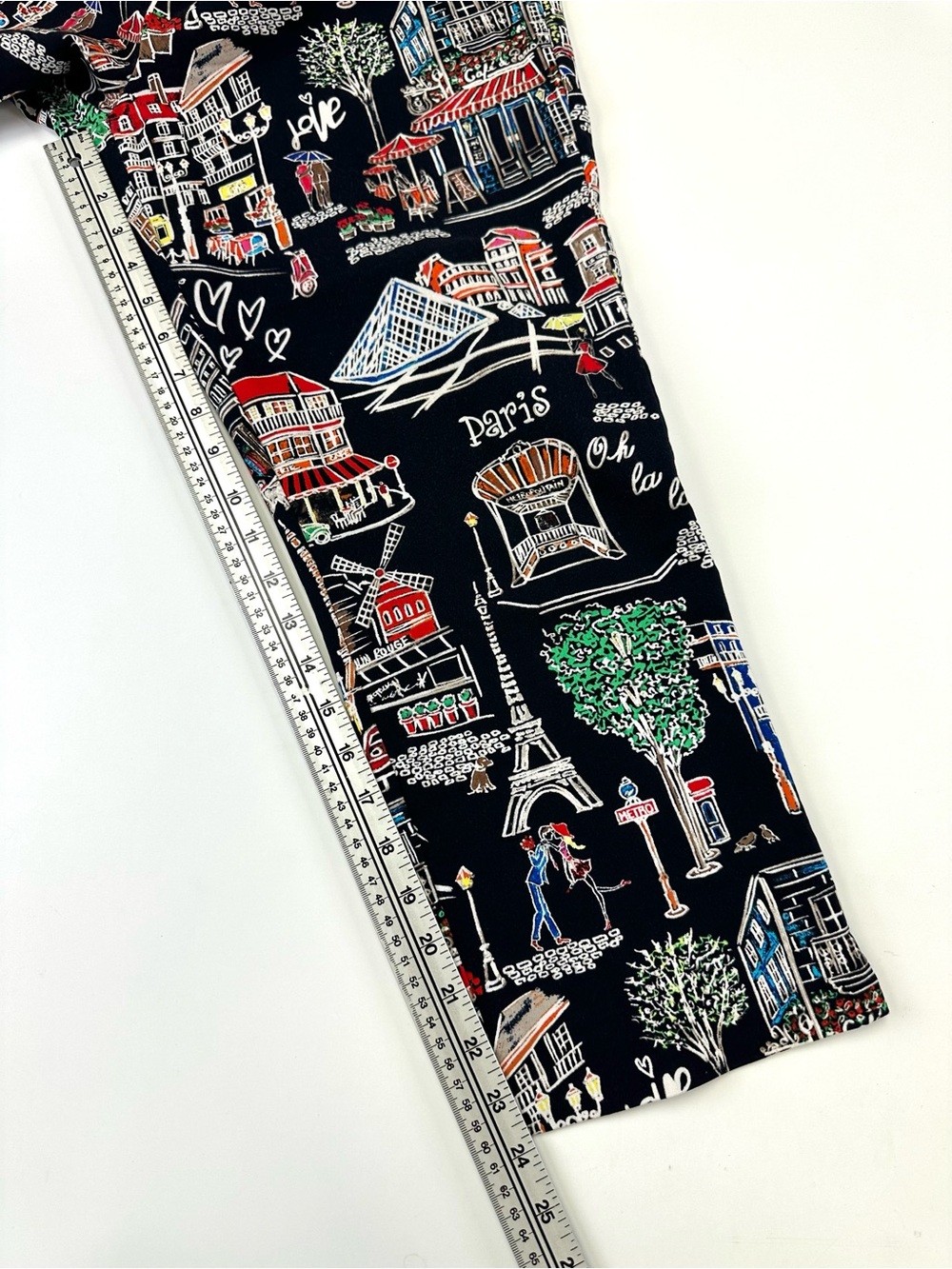 Joseph Ribkoff Paris Sketch Print Crop Pull-On Stretch Pants Size 14 - Picture 7 of 12